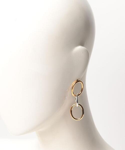 en recre（アンレクレ）の「【4CROSSES】アシンメトリーピアス（ピアス（両耳用）・レディース・ゴールド・FREE）」の3枚目の写真