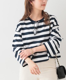 SLOBE IENA | BIGボーダーワイドプルオーバー【手洗い可能】◆(Tシャツ/カットソー)