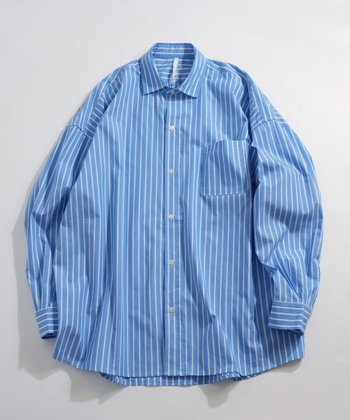 Anytime Songs（エニータイムソングス）の「綿ブロードレギュラーカラーLSシャツ（シャツ/ブラウス・メンズ・ホワイト/サックスブルー/グリーン/グレイッシュベージュ/ブラック/ホワイト系その他/ラベンダー/イエロー/サックスブルー系/ブラック系その他/グリーン系その他・MEDIUM/X-LARGE/LARGE）」の9枚目の写真