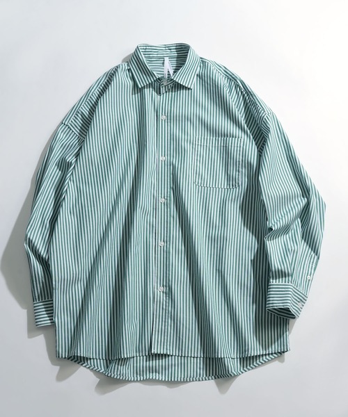 Anytime Songs（エニータイムソングス）の「綿ブロードレギュラーカラーLSシャツ（シャツ/ブラウス・メンズ・ホワイト/サックスブルー/グリーン/グレイッシュベージュ/ブラック/ホワイト系その他/ラベンダー/イエロー/サックスブルー系/ブラック系その他/グリーン系その他・MEDIUM/X-LARGE/LARGE）」の7枚目の写真