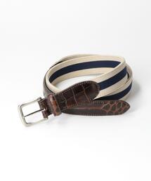 green label relaxing | クロコ型押し×テープ コンビ ベルト(ベルト)