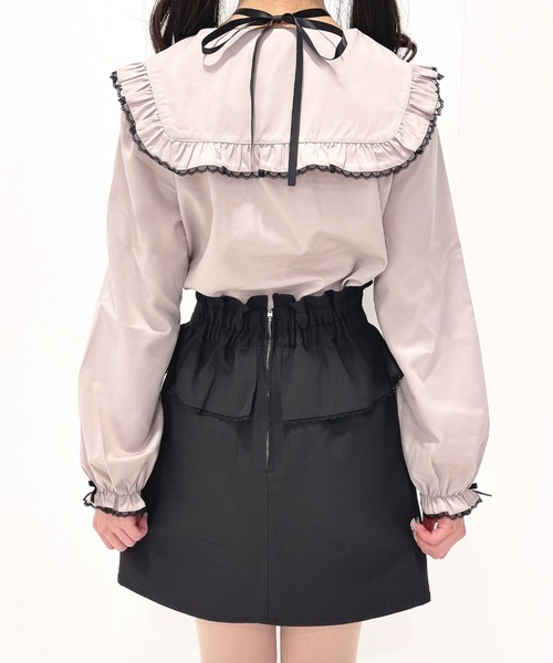 ハニーシナモン ハニシナ レースアップフリルシューズ 厚底 ブラック Mサイズ ハニーシナモン ハニシナ レースアップフリルシューズ 厚底