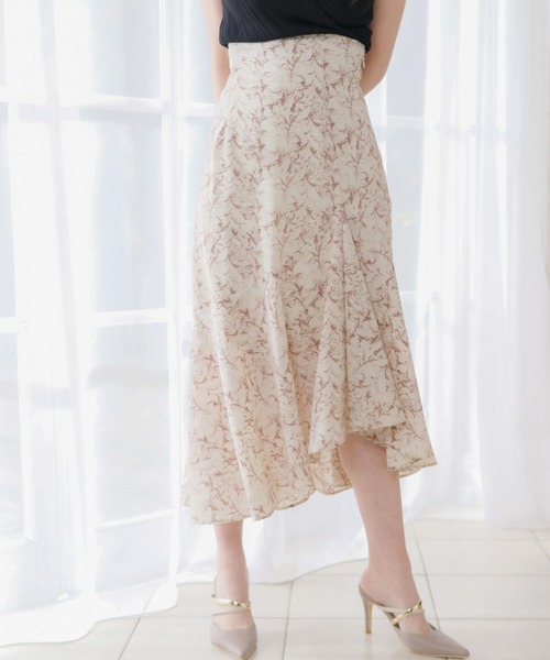 LIPSERVICE(リップサービス)の「Marble flowerアシメマーメイドスカート(スカート・レディース・アイボリー/その他1/その他2・S/M)」の1枚目の写真