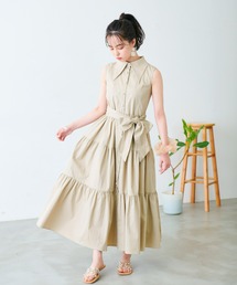 バリモアカラーティアードシャツワンピース