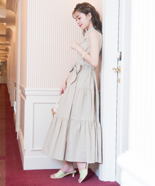 VIOLETTA（ヴィオレッタ）の「バリモアカラーティアードシャツワンピース（ワンピース・レディース・ホワイト/ベージュ・FREE）」の19枚目の写真