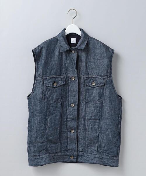 6（ロク）の「＜6(ROKU)＞ASA DENIM MOTIF VEST/ベスト（ベスト