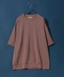 ANPAS（アンパス）の「Mercerization Ponte Fabric Oversized Drop Shoulder Mock Neck T-shirt/シルケットポンチ オーバーサイズ ドロップショルダー モックネック Tシャツ トレーナー（Tシャツ/カットソー・メンズ）」