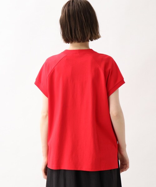 grove(グローブ)の「grove×Something モックネックTシャツ(Tシャツ/カットソー・レディース・アイボリー/ダークグレー/レッド系1・02/03)」の6枚目の写真