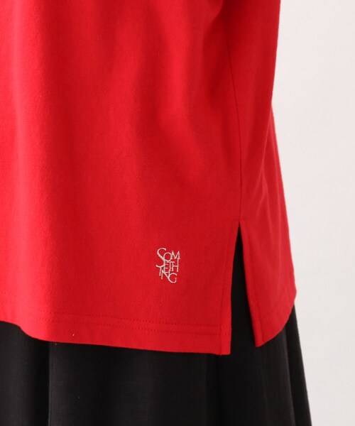 grove(グローブ)の「grove×Something モックネックTシャツ(Tシャツ/カットソー・レディース・アイボリー/ダークグレー/レッド系1・02/03)」の9枚目の写真