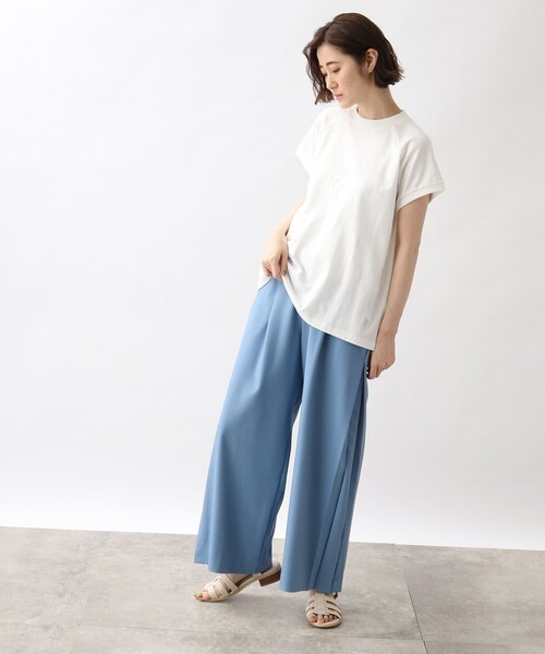 grove(グローブ)の「grove×Something モックネックTシャツ(Tシャツ/カットソー・レディース・アイボリー/ダークグレー/レッド系1・02/03)」の12枚目の写真