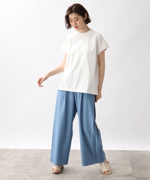 grove(グローブ)の「grove×Something モックネックTシャツ(Tシャツ/カットソー・レディース・アイボリー/ダークグレー/レッド系1・02/03)」の13枚目の写真