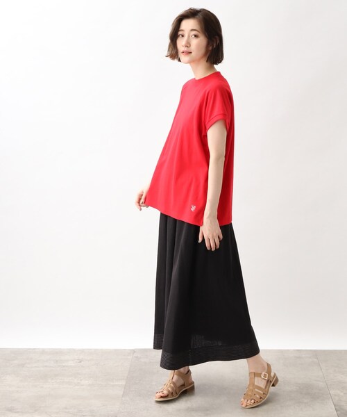 grove(グローブ)の「grove×Something モックネックTシャツ(Tシャツ/カットソー・レディース・アイボリー/ダークグレー/レッド系1・02/03)」の19枚目の写真