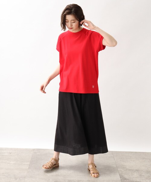 grove(グローブ)の「grove×Something モックネックTシャツ(Tシャツ/カットソー・レディース・アイボリー/ダークグレー/レッド系1・02/03)」の20枚目の写真