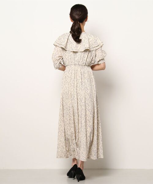 archives（アルシーヴ）の「タックケープセット５分袖ワンピース（ワンピース・レディース・イエロー/ブラック/オフホワイト・MEDIUM）」の4枚目の写真