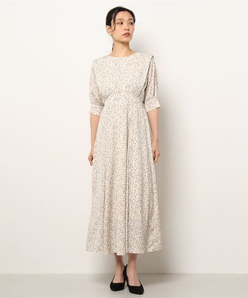 archives（アルシーヴ）の「タックケープセット５分袖ワンピース（ワンピース・レディース・イエロー/ブラック/オフホワイト・MEDIUM）」の5枚目の写真