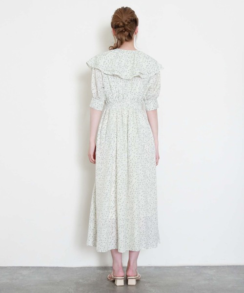 archives（アルシーヴ）の「タックケープセット５分袖ワンピース（ワンピース・レディース・イエロー/ブラック/オフホワイト・MEDIUM）」の9枚目の写真