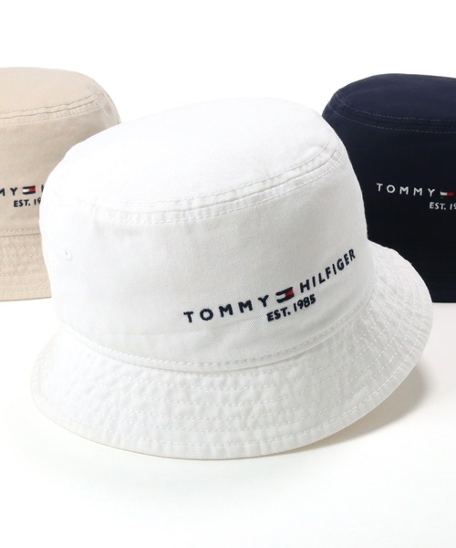 ONSPOTZ（オンスポッツ）の「トミーヒルフィガー バケットハット（ハット・メンズ・ストーン/ネイビー/ホワイト・LXL/SM）」の2枚目の写真
