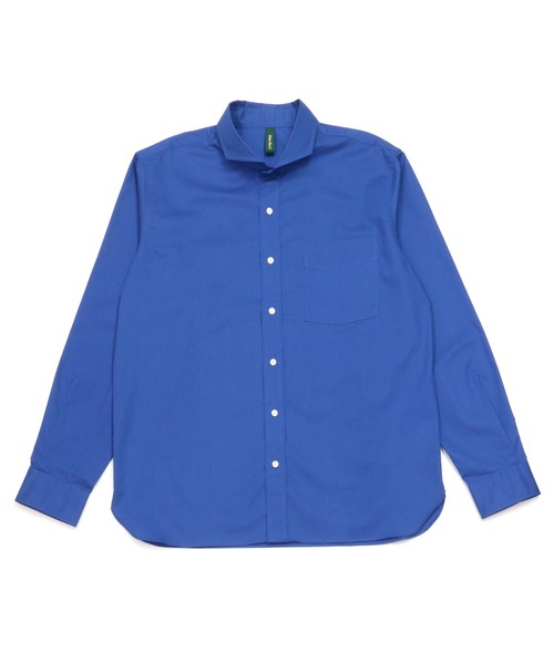Pitta Re:)（ピッタリ）の「形態安定ノーアイロン ラウンドテール ホリゾンタルワイド 長袖ビジネスワイシャツ（ビジネスシャツ・メンズ・コバルトブルー・LL/S/M/L）」の9枚目の写真