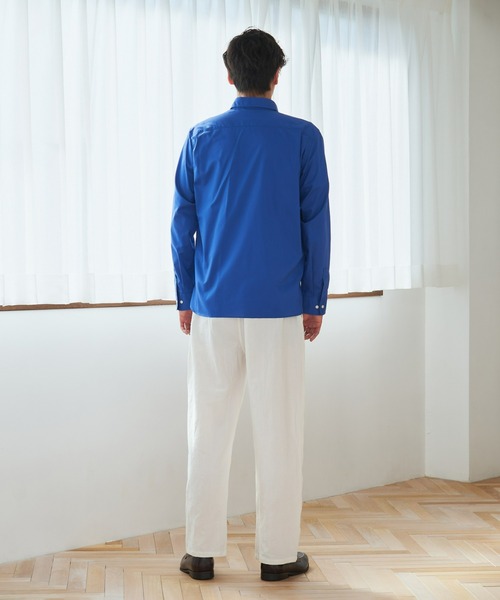 Pitta Re:)（ピッタリ）の「形態安定ノーアイロン ラウンドテール ホリゾンタルワイド 長袖ビジネスワイシャツ（ビジネスシャツ・メンズ・コバルトブルー・LL/S/M/L）」の8枚目の写真