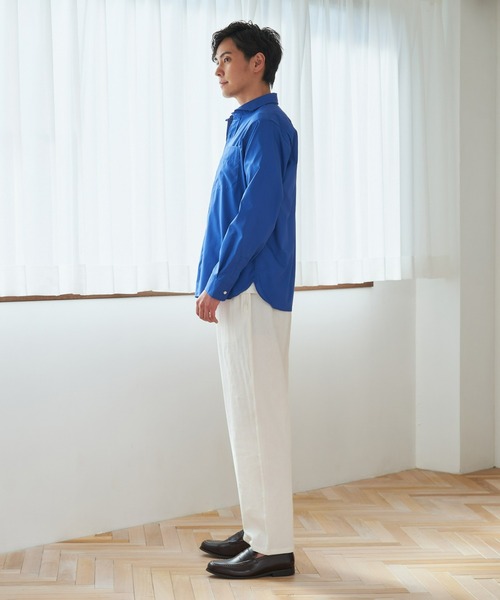 Pitta Re:)（ピッタリ）の「形態安定ノーアイロン ラウンドテール ホリゾンタルワイド 長袖ビジネスワイシャツ（ビジネスシャツ・メンズ・コバルトブルー・LL/S/M/L）」の7枚目の写真