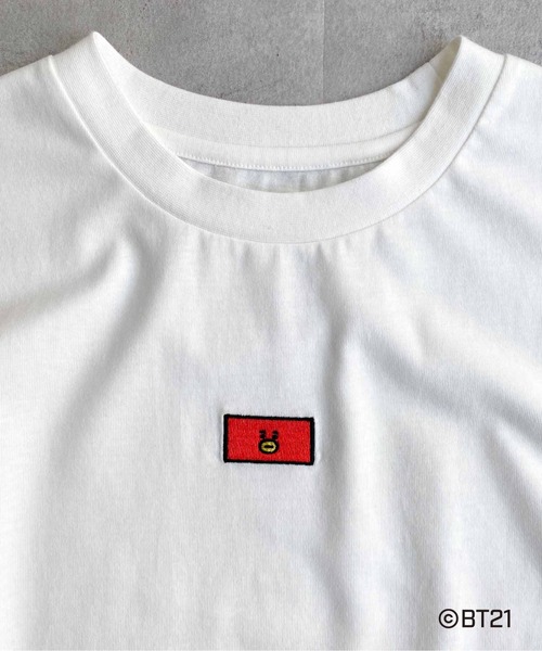 BT21（ビーティーイシビル）の「BT21 Tシャツ（Tシャツ/カットソー・レディース・ホワイト/ブルー/イエロー/パープル/ブラウン/レッド/ピンク・FREE）」の22枚目の写真