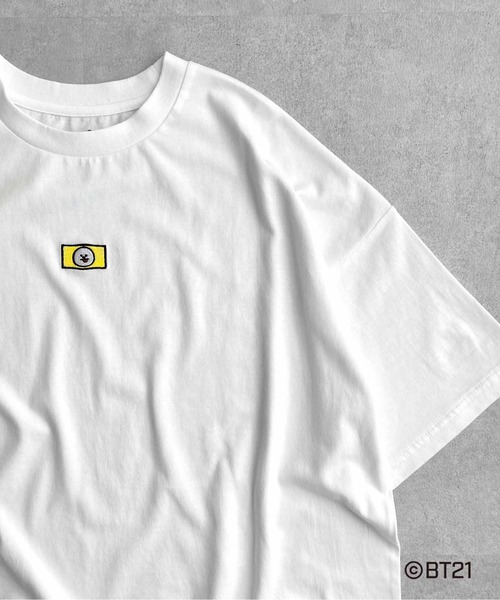 BT21（ビーティーイシビル）の「BT21 Tシャツ（Tシャツ/カットソー・レディース・ホワイト/ブルー/イエロー/パープル/ブラウン/レッド/ピンク・FREE）」の20枚目の写真