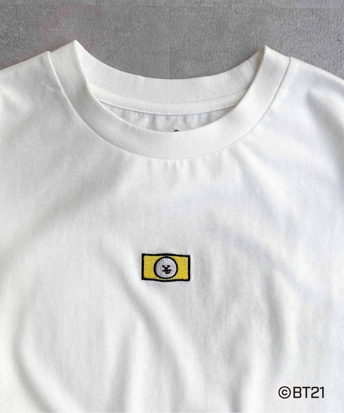 BT21（ビーティーイシビル）の「BT21 Tシャツ（Tシャツ/カットソー・レディース・ホワイト/ブルー/イエロー/パープル/ブラウン/レッド/ピンク・FREE）」の9枚目の写真