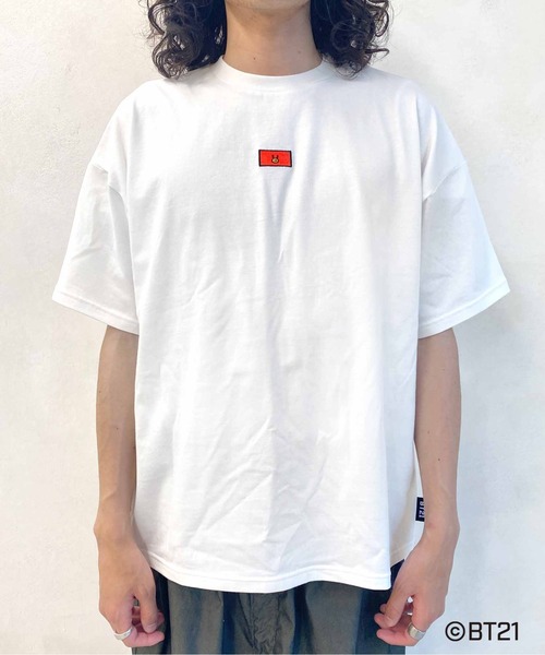 BT21（ビーティーイシビル）の「BT21 Tシャツ（Tシャツ/カットソー・レディース・ホワイト/ブルー/イエロー/パープル/ブラウン/レッド/ピンク・FREE）」の14枚目の写真