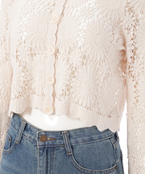 fifth（フィフス）の「かぎ針編みカーディガン（カーディガン/ボレロ・レディース・ベージュ/ホワイト・M）」の14枚目の写真