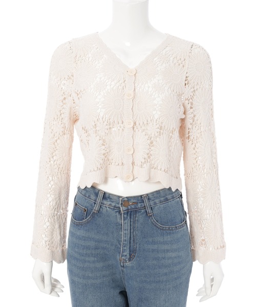 fifth（フィフス）の「かぎ針編みカーディガン（カーディガン/ボレロ・レディース・ベージュ/ホワイト・M）」の17枚目の写真