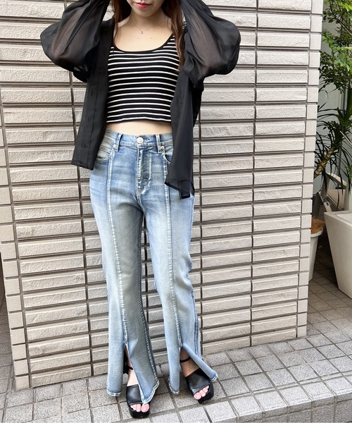one way(ワンウェイ)の「オープンショルダーシアーブラウス(シャツ/ブラウス・レディース・ホワイト/ブラック/ライトグリーン/ライトピンク/ライトグレー・FREE)」の17枚目の写真