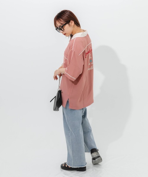 【boohoo】刺繍ポプリン長袖シャツ＆トラウザーセット BODE/エンブロイダード バッカルー ロングスリーブ シャツ