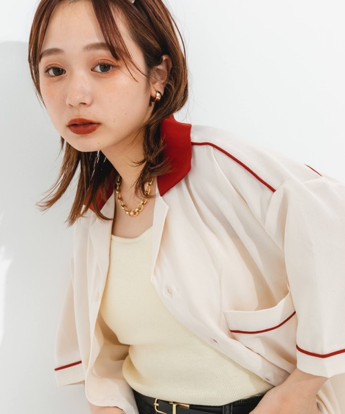 刺繍ボーリングシャツ（シャツ/ブラウス）｜nemne store（ネンネストア