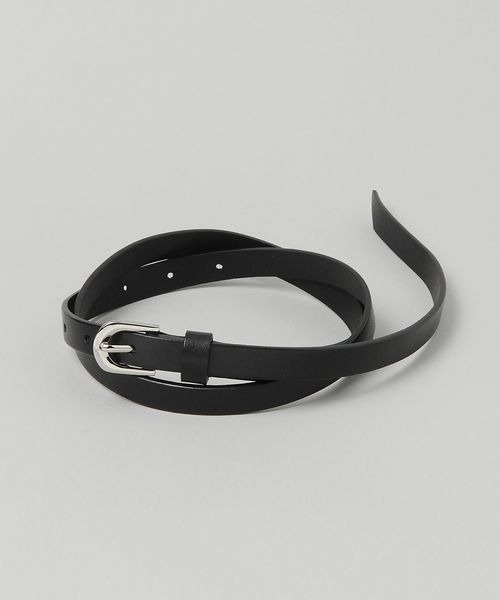 JEANASIS（ジーナシス）の「BASICベルト/285664（ベルト・レディース・ブラック/オフホワイト・FREE）」の2枚目の写真