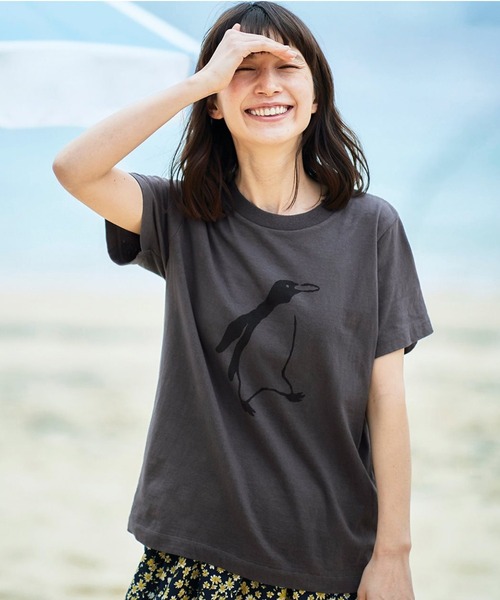 Sunny clouds(サニークラウズ)の「サニークラウズ 反毛天じくTシャツ〈レディース〉(Tシャツ/カットソー・レディース・チャコール・MEDIUM/LARGE)」の1枚目の写真