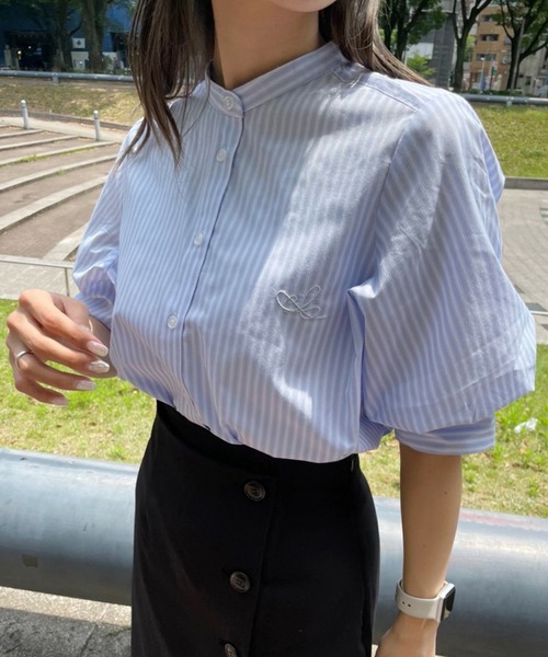 one after another NICE CLAUP（ワンアフターアナザーナイスクラップ）の「スタッフ考案　襟取り外し2wayブラウス（シャツ/ブラウス・レディース・オフホワイト/ピンク系その他/サックスブルー系・FREE）」の22枚目の写真