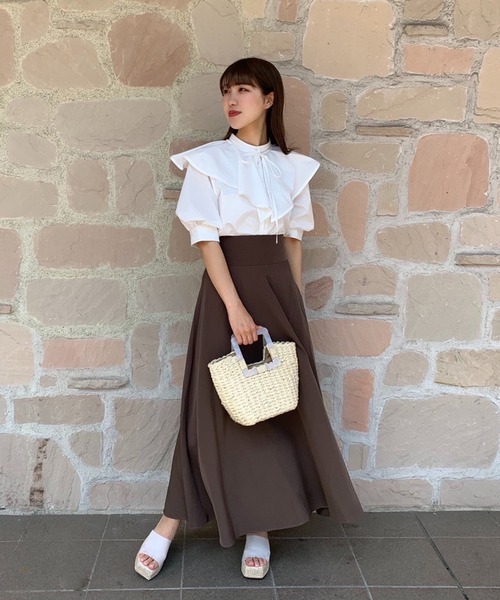 one after another NICE CLAUP（ワンアフターアナザーナイスクラップ）の「スタッフ考案　襟取り外し2wayブラウス（シャツ/ブラウス・レディース・オフホワイト/ピンク系その他/サックスブルー系・FREE）」の14枚目の写真