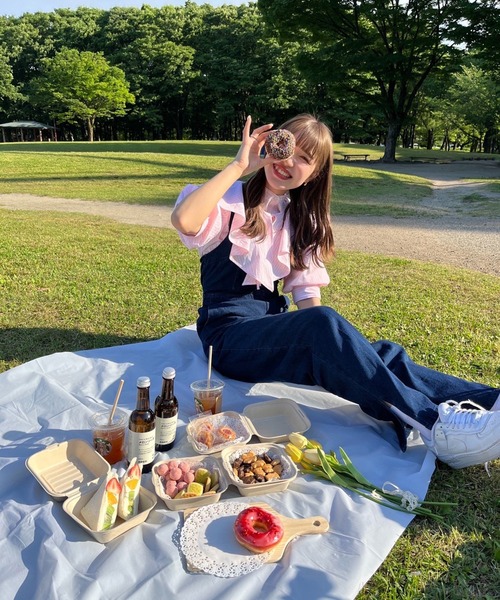 one after another NICE CLAUP（ワンアフターアナザーナイスクラップ）の「スタッフ考案　襟取り外し2wayブラウス（シャツ/ブラウス・レディース・オフホワイト/ピンク系その他/サックスブルー系・FREE）」の9枚目の写真