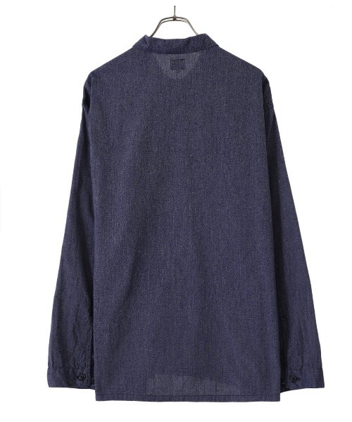 GOLD（ゴールド）の「GOLD / ゴールド：COVERT CHAMBRAY PULLOVER SHIRT：22A-GL28775[MUS]（シャツ/ブラウス・メンズ・ネイビー/ブラック・M）」の13枚目の写真