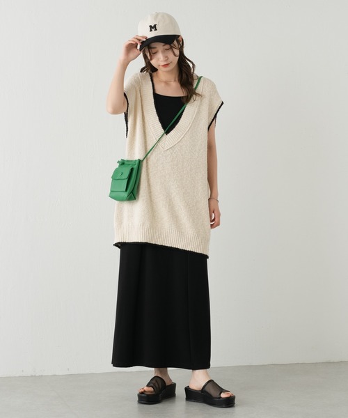 Kastane(カスタネ)の「【WEB限定再入荷】チルデンニットベスト(ベスト・レディース・アイボリー/ブラック・FREE)」の9枚目の写真