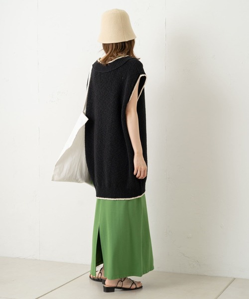 Kastane(カスタネ)の「【WEB限定再入荷】チルデンニットベスト(ベスト・レディース・アイボリー/ブラック・FREE)」の13枚目の写真