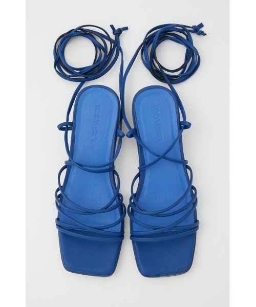 LAGUA GEM（ラグアジェム）の「LACE UP LOW HEEL SANDAL レースアップローヒールサンダル（サンダル・レディース・ブラック/ブルー・SMALL/MEDIUM/LARGE）」の10枚目の写真