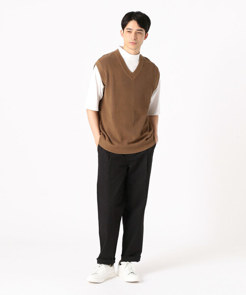 COMME CA ISM(コムサイズム)の「ストレッチ タック入りチノパン(チノパンツ・メンズ・ブラック/ベージュ/ネイビー/カーキ・SMALL/MEDIUM/LARGE)」の5枚目の写真