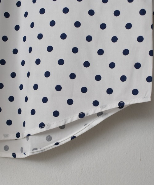 Starting Over（スターティングオーバー）の「日本製 水玉プリントボタンダウン七分袖シャツ（シャツ/ブラウス・メンズ・ブラック系1/ネイビー系2/ブラック系2/ホワイト系1/ホワイト系2/ネイビー系1・LL/L/M）」の10枚目の写真