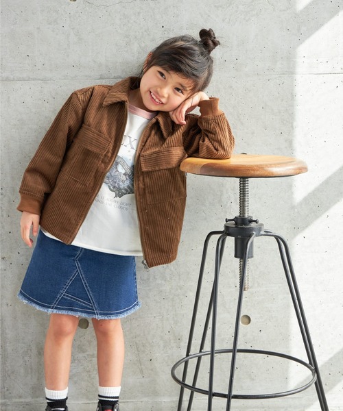 MAKE YOUR DAY（メイクユアデイ）の「コールテンCPOジャケット■80～140cm（その他アウター・キッズ・ブラウン/グリーン・90/100/110/120/80/130/140）」の3枚目の写真