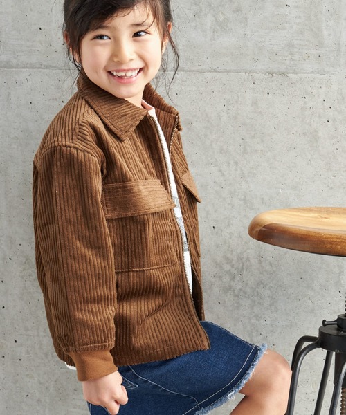 MAKE YOUR DAY（メイクユアデイ）の「コールテンCPOジャケット■80～140cm（その他アウター・キッズ・ブラウン/グリーン・90/100/110/120/80/130/140）」の5枚目の写真