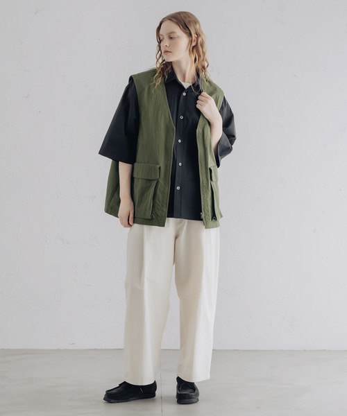 epnok(エプノック)の「Cotton Nylon Hunting Vest/コットンナイロンハンティングベスト(ベスト・メンズ・ブラック/カーキ・MEDIUM/LARGE)」の9枚目の写真