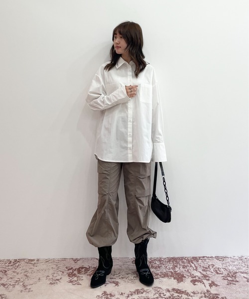 EPIMI E'PIMMY（エピミエピミー）の「ナイロンタックジョガーパンツ（カーゴパンツ・レディース・ブラック/オフホワイト/ピンク/モカ・MEDIUM）」の22枚目の写真