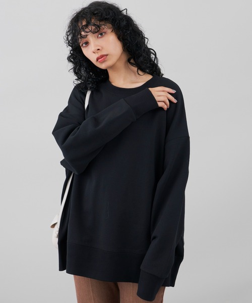 Auntie Rosa Holiday(アンティローザホリデー)の「オーバーサイズカラースウェットプルオーバー(スウェット・レディース・ホワイト/ブラック/オレンジ/グレー/カーキ/パープル・FREE)」の9枚目の写真