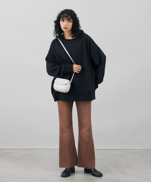 Auntie Rosa Holiday(アンティローザホリデー)の「オーバーサイズカラースウェットプルオーバー(スウェット・レディース・ホワイト/ブラック/オレンジ/グレー/カーキ/パープル・FREE)」の20枚目の写真